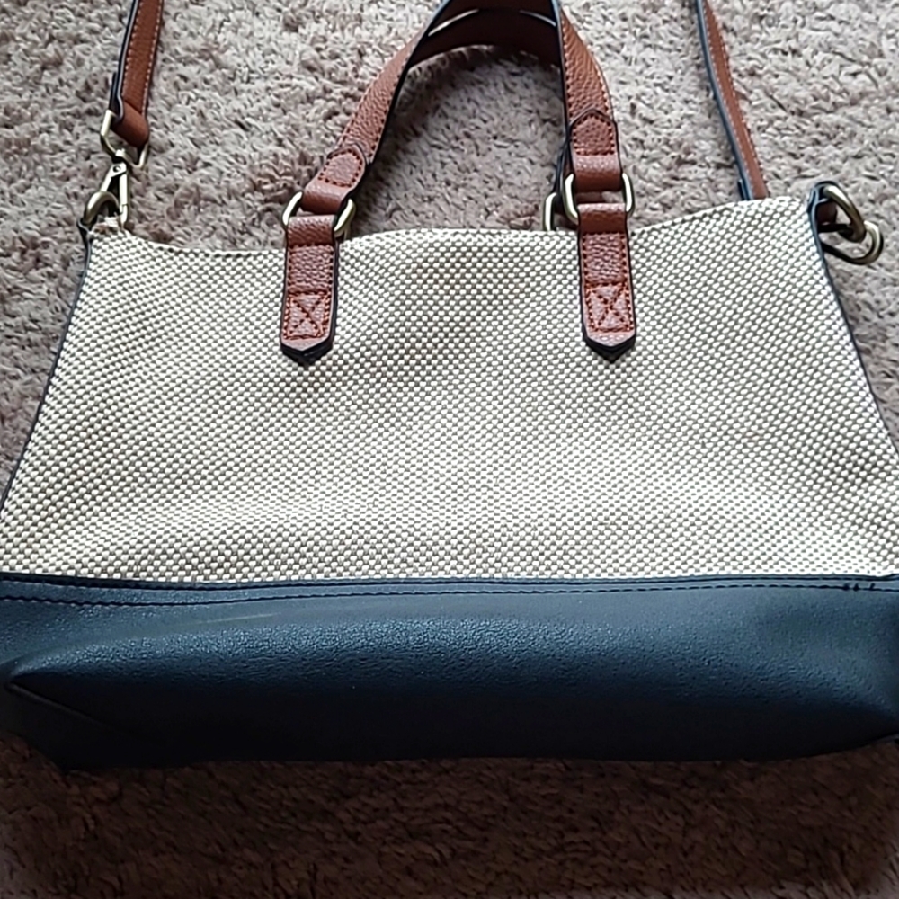 Multi tone crossbody purse
